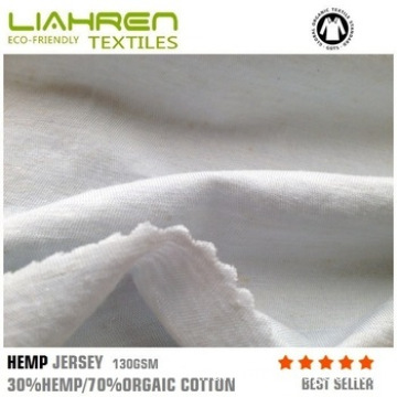 wholesale high quality hemp organic cotton knitted jersey fabric rolls